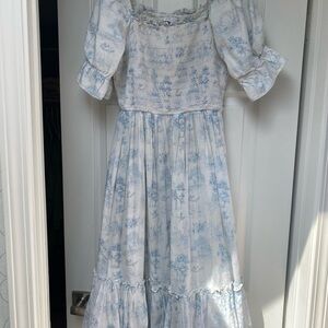 Ivy City Blue and White Textured Dress